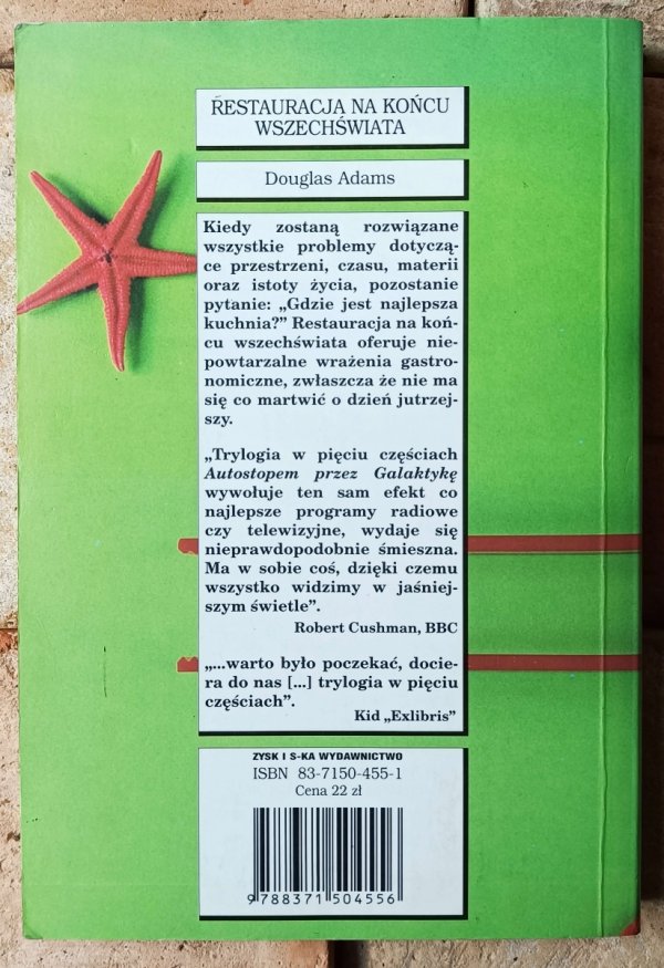 Douglas Adams • Restauracja na końcu wszechświata - okładka