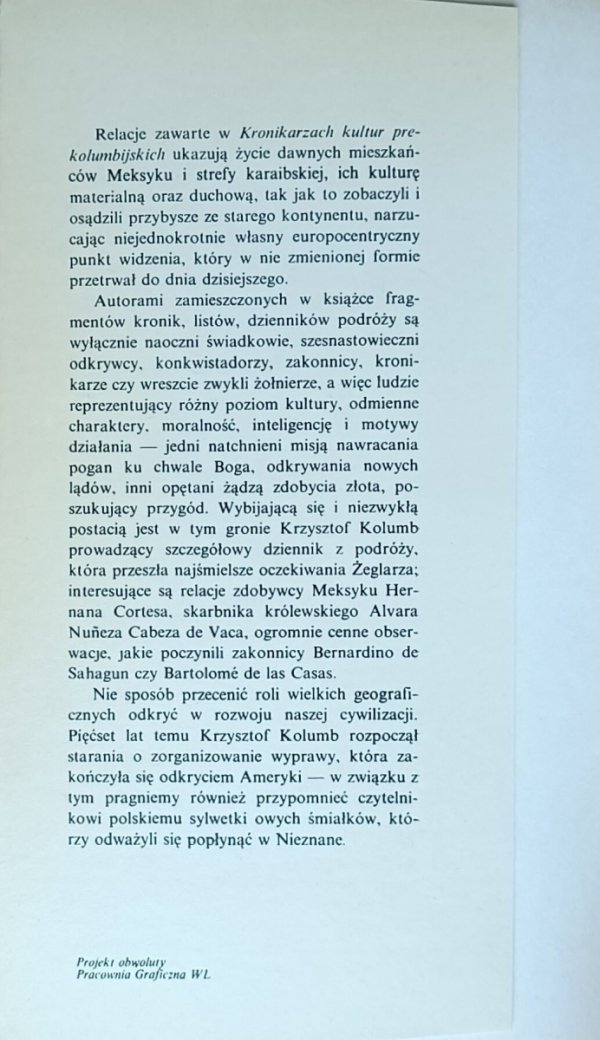 Maria Sten • Kronikarze kultur prekolumbijskich - okładka
