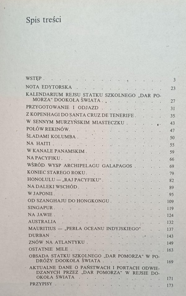 Stanisław Kosko Przez trzy oceany - spis treści
