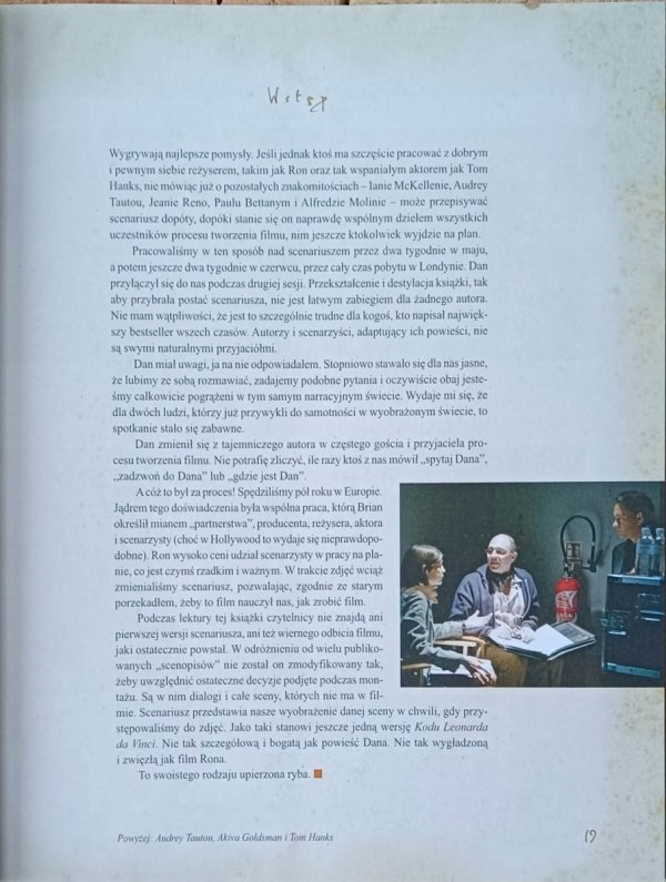 Akiva Goldsman Kod Leonarda da Vinci. Ilustrowany scenariusz - wstęp