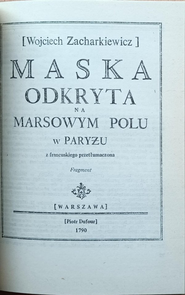 Trzymajmy się morza • Problemy morza w opinii Rzeczypospolitej XVIII wieku - fragment
