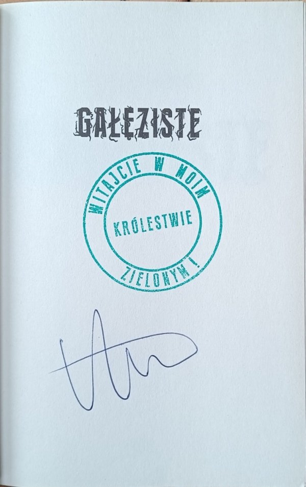 Artur Urbanowicz  Gałęziste - autograf