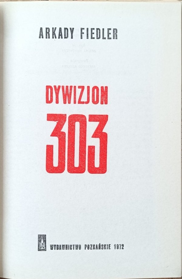 Arkady Fiedler Dywizjon 303, wydanie 1972