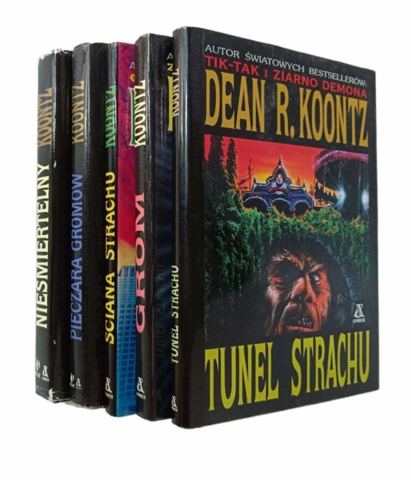Dean Koontz x5 • Tunel strachu - Pieczara gromów - Ściana strachu  i inne - okładka