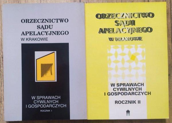 Orzecznictwo Sądu Apelacyjnego w Krakowie w sprawach cywilnych i gospodarczych rocznik 1 i 2