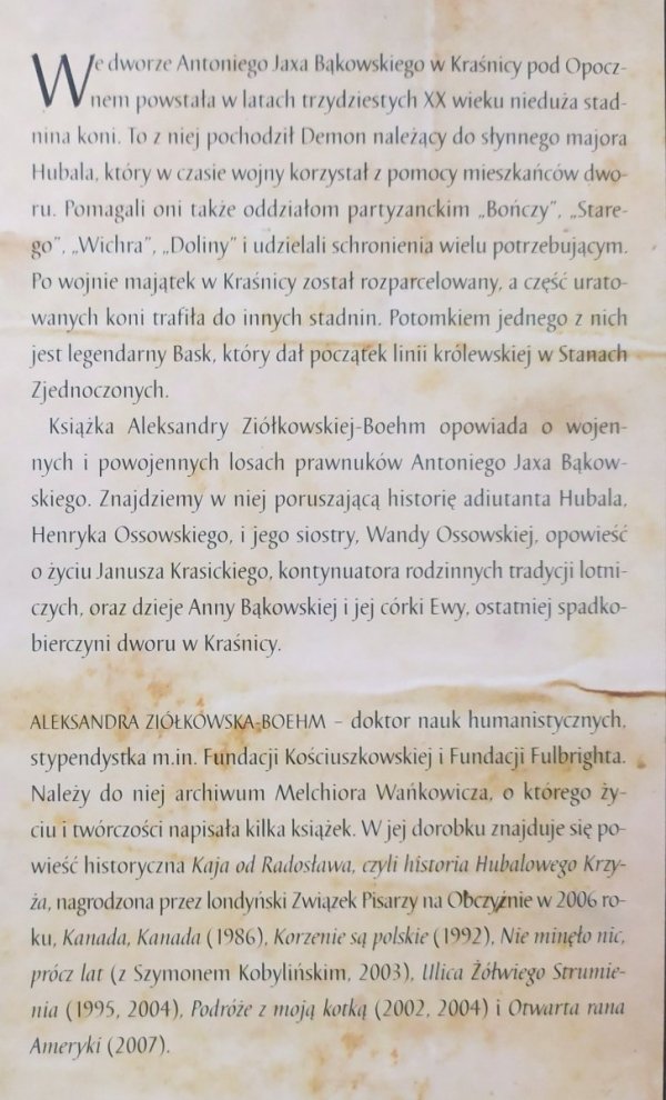 Aleksandra Ziółkowska-Boehm Dwór w Kraśnicy i Hubalowy Demon