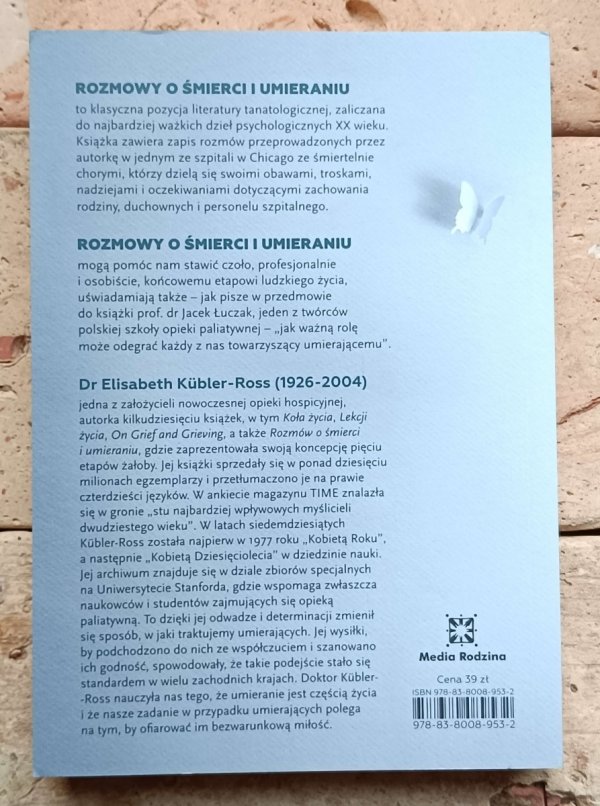 Elizabeth Kubler-Ross - Rozmowy o śmierci i umieraniu  - okładka