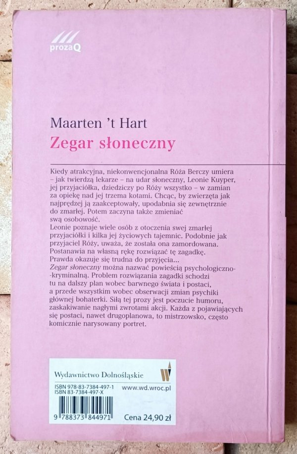 Maarten't Hart  Zegar słoneczny - okładka