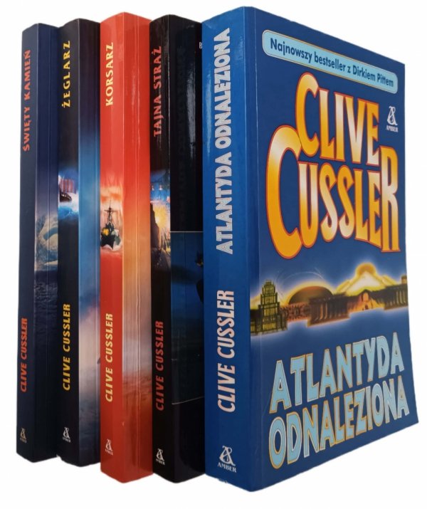 Clive Cussler x5 • Korsarz -Tajna straż - Święty kamień i inne - okładka