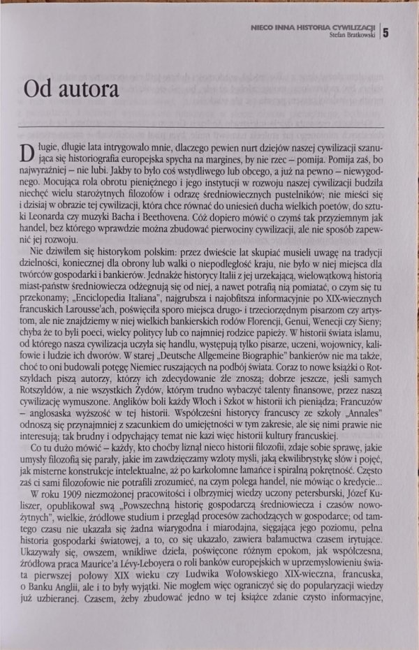 Stefan Bratkowski Nieco inna historia cywilizacji. Dzieje banków, bankierów i obrotu pieniężnego - fragment