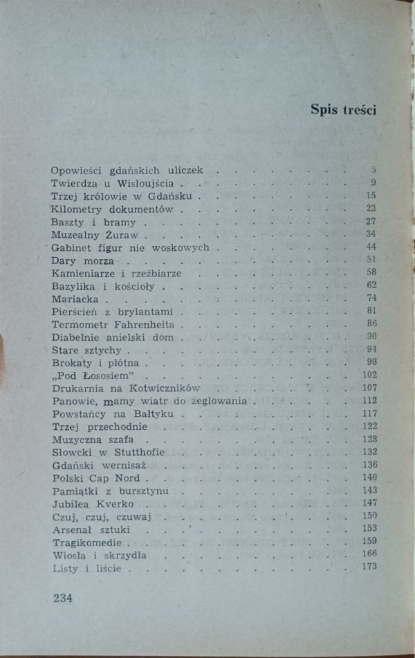 Edgar Milewski • Opowieści gdańskich uliczek spis treści