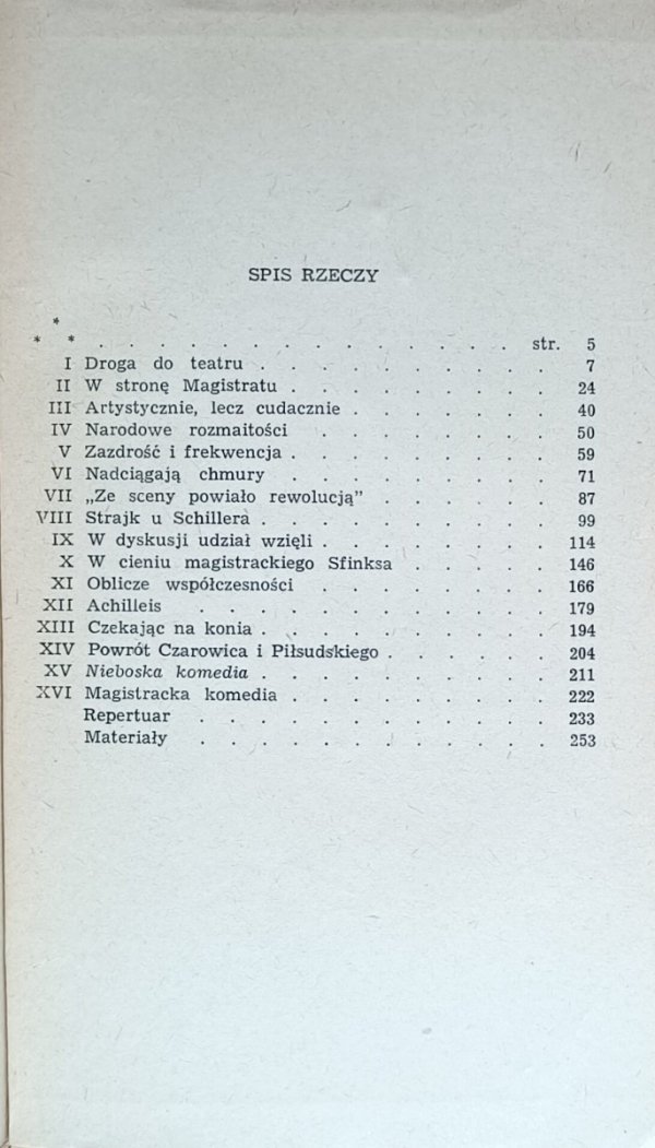 Józef Szczublewski • Artyści i urzędnicy czyli szaleństwa Leona Schillera - spis treści