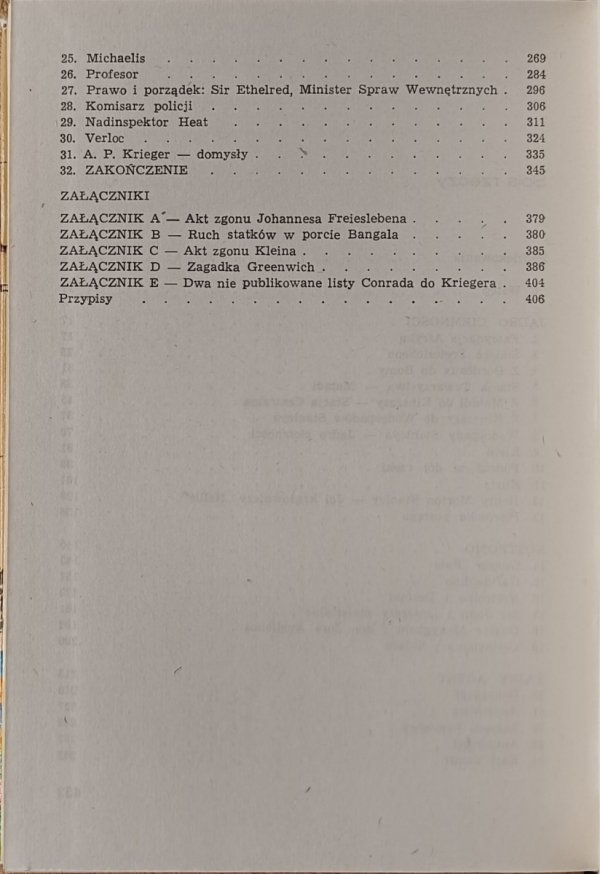 Norman Sherry Zachodni świat Conrada - spis treści