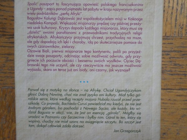Bogusław Kalungi Dąbrowski Spalić paszport