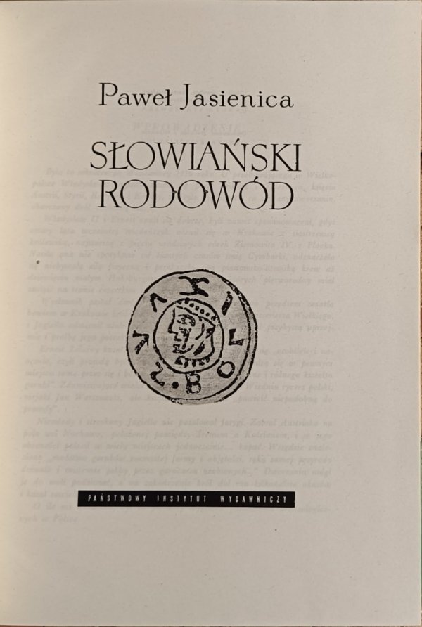 Paweł Jasienica Słowiański rodowód - strona tytułowa
