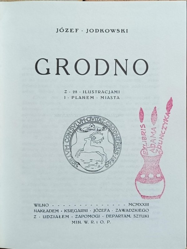 Józef Jodkowski - Grodno - strona tytułowa