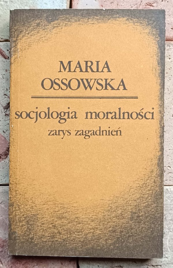 Maria Ossowska - Socjologia moralności - okładka
