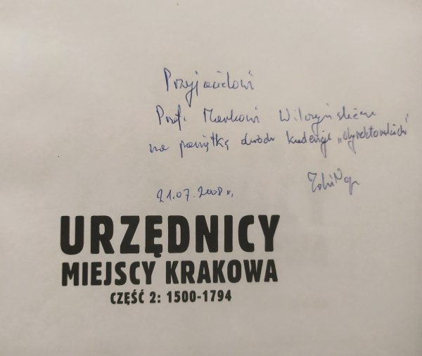 Zdzisław Noga Urzędnicy miejscy Krakowa część 2: 1500-1794