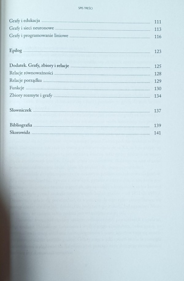 Claudi Alsina Plany metra i sieci neuronowe. Teoria grafów - spis treści
