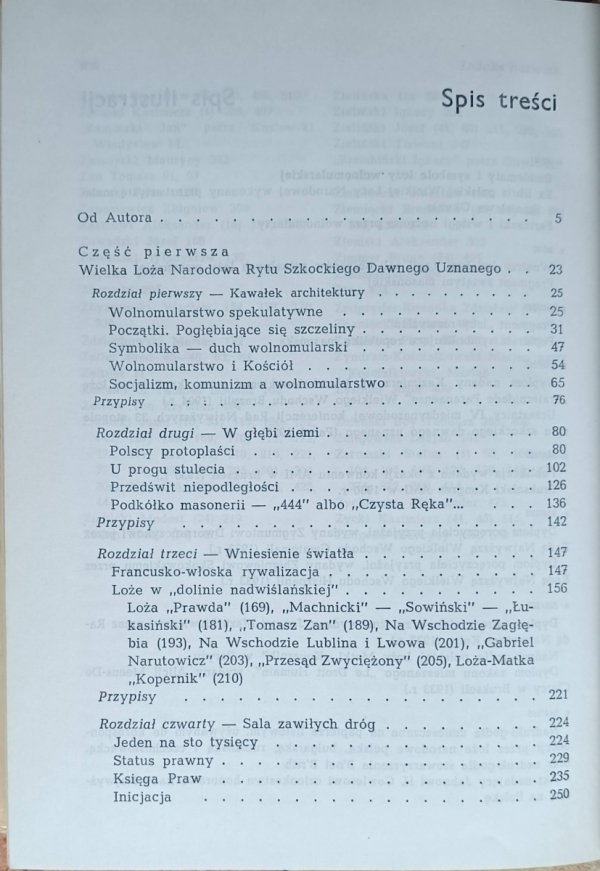 Leon Chajn • Wolnomularstwo w II Rzeczypospolitej  - spis treści