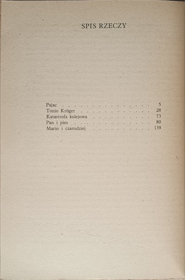 Tomasz Mann Tonio Kroger i inne opowiadania | Nobel 1929 - okładka