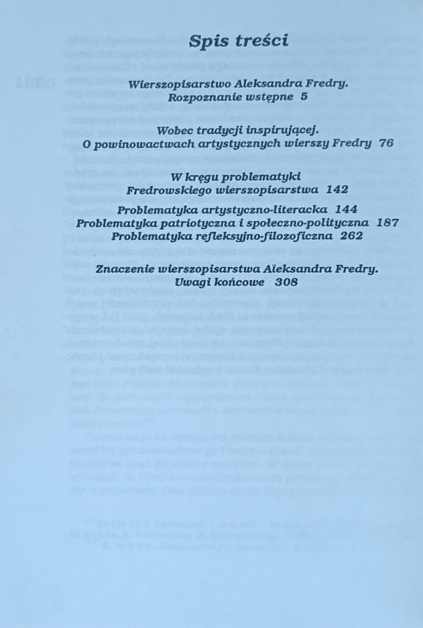 Marian Ursel • O wierszach Aleksandra Fredry. Fredro