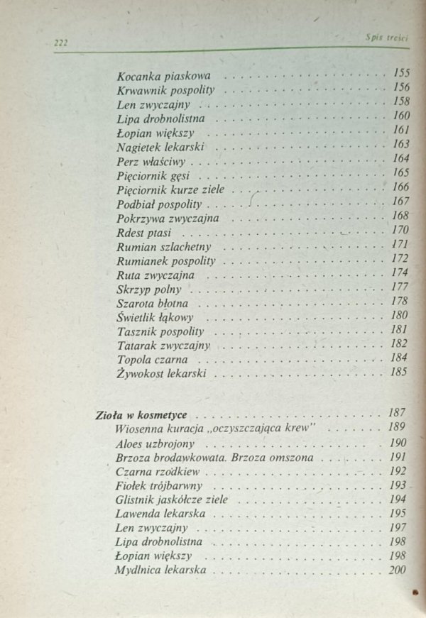 Irena Gumowska Ziółka i my - spis treści