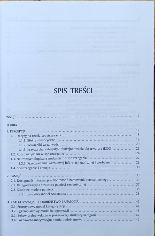 Andrzej Falkowski  Praktyczna psychologia poznawcza: marketing i reklama - spis treści