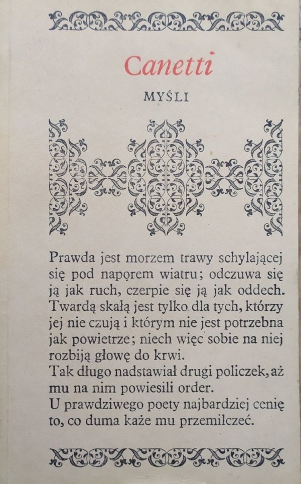 Elias Canetti Myśli