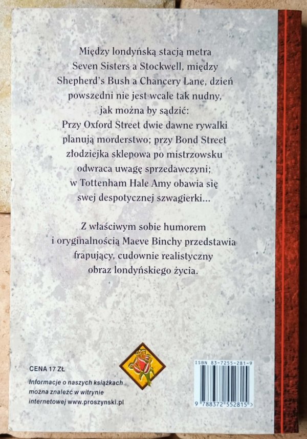 Maeve Binchy Linia centralna - okładka