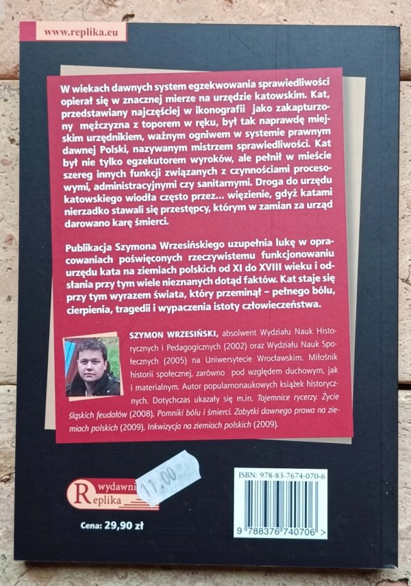 Szymon Wrzesiński - Kat w dawnej Polsce, na Śląsku i Pomorzu - okładka