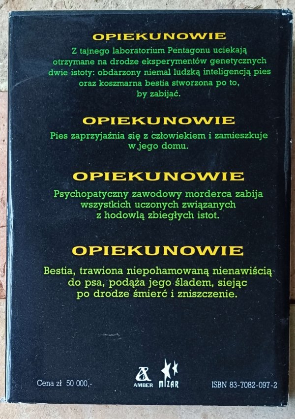 Dean Koontz • Opiekunowie - okładka