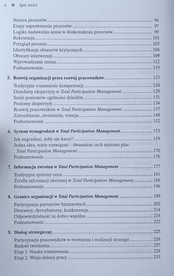 Ryszard Stocki Pełna partycypacja w zarządzaniu - spis treści
