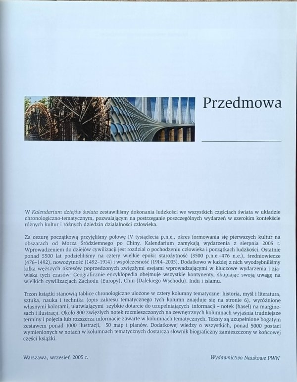 Kalendarium dziejów świata PWN - przedmowa