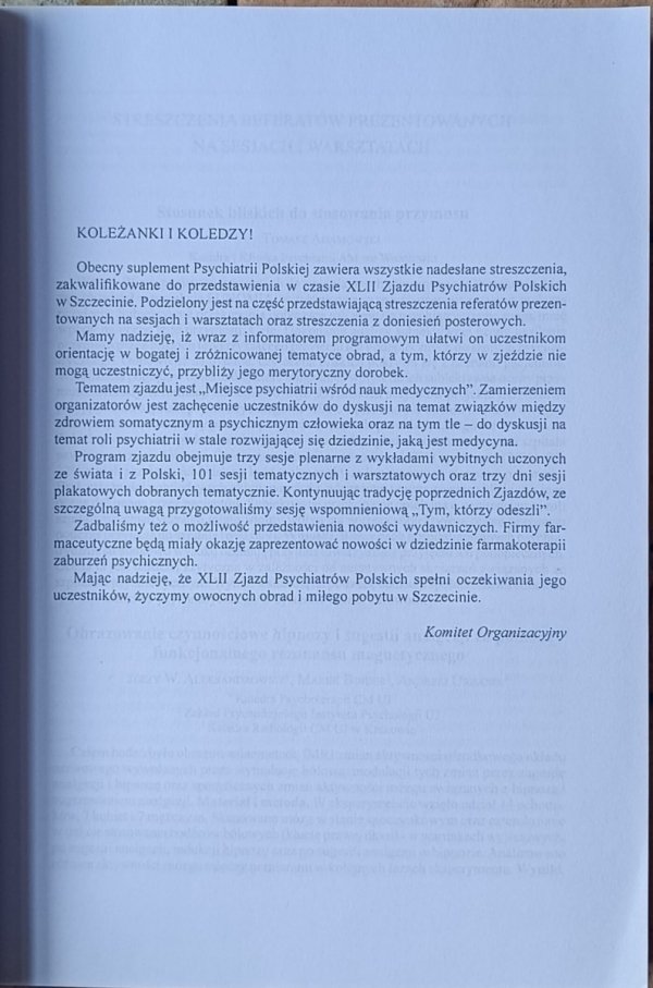 Psychiatria Polska • TOM XLI 3/2007 Suplement - fragment