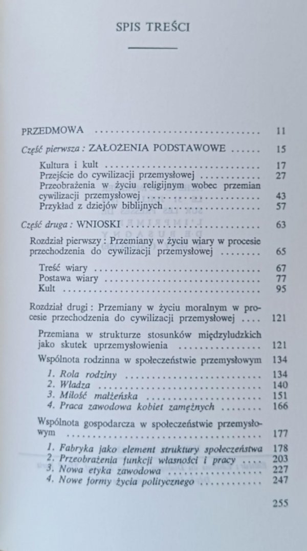Klemens Brockmoller Cywilizacja przemysłowa i religia - spis treści