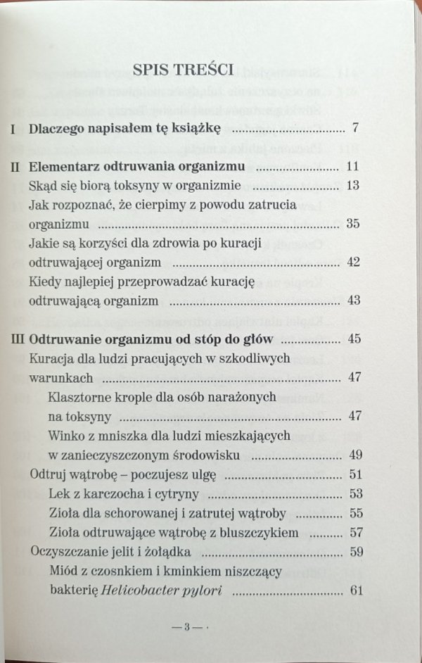 Zbigniew T. Nowak • Odtruj organizm i żyj dłużej spis treści