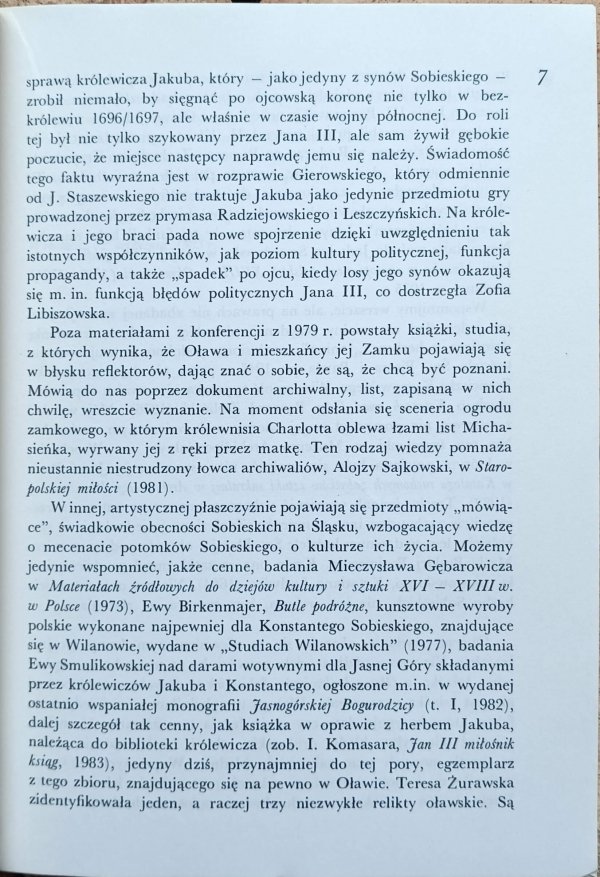 Wanda Roszkowska - Oława królewiczów Sobieskich