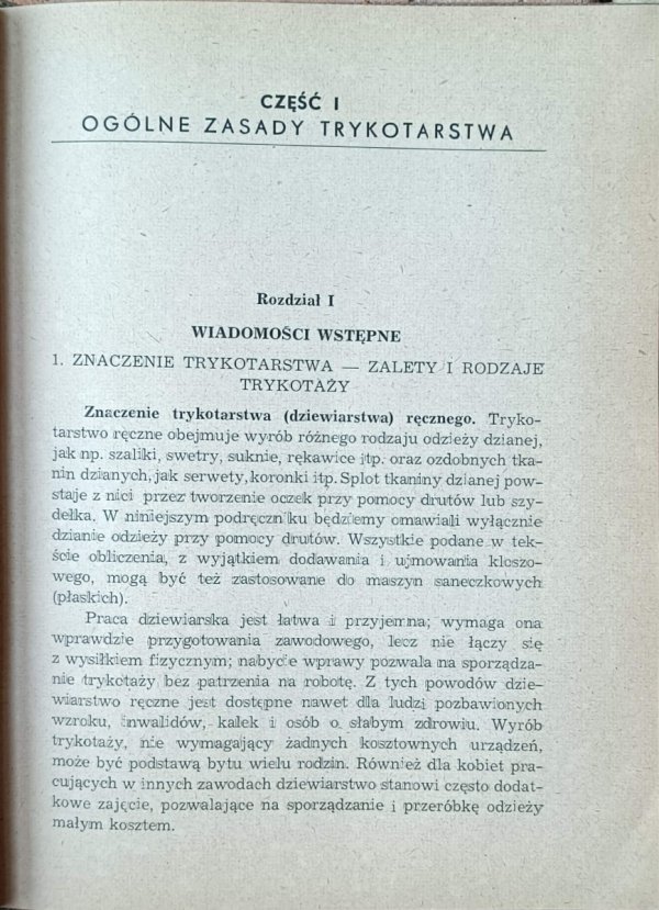 A. Weiner Leonhardowa Trykotarstwo ręczne -  fragment