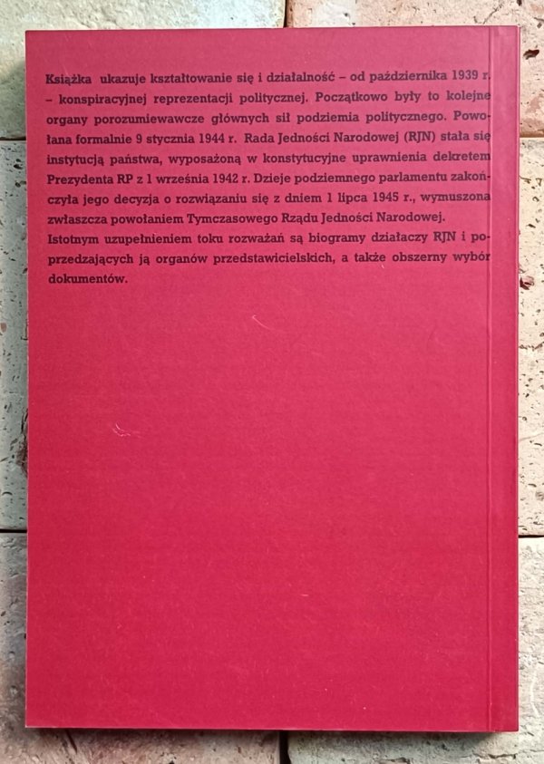 Stanisław Dzięciołowski - Parlament Polski Podziemnej 1939-1945 - okładka