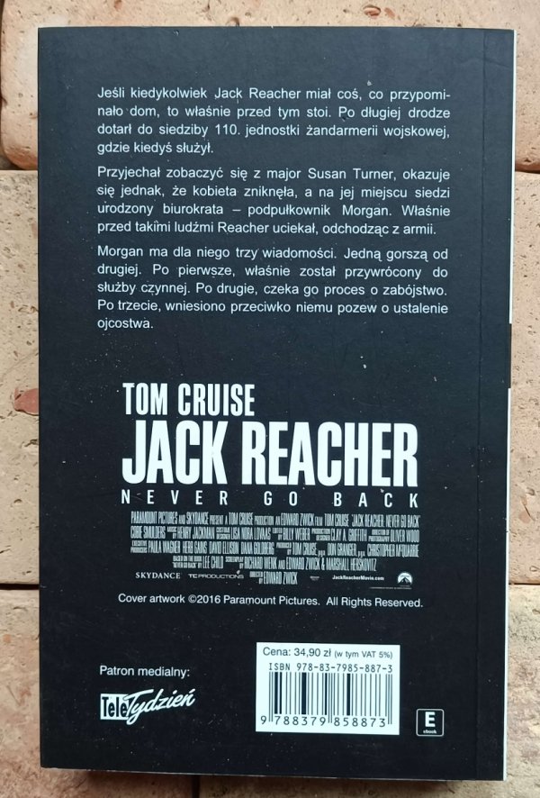 Lee Child Nigdy nie wracaj - okladka