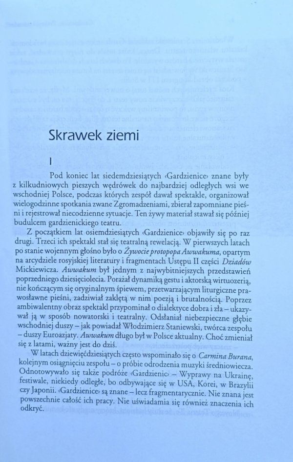 Zbigniew Taranienko • Gardzienice. Praktyki teatralne Włodzimierza Staniewskiego - fragment