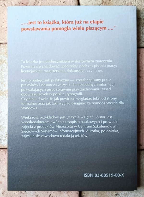 Ewa Bielec • Podręcznik pisania prac - okładka