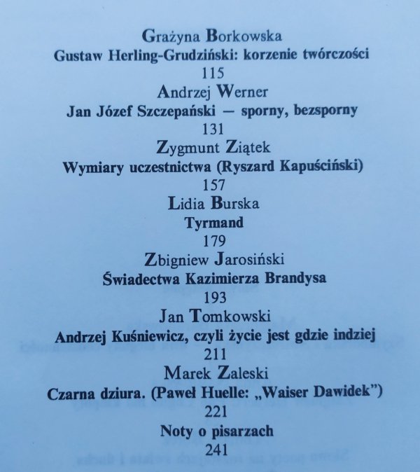 Sporne postaci polskiej literatury współczesnej. Kontynuacje