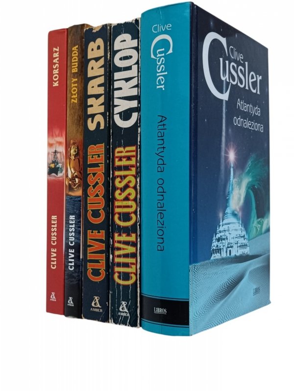 Clive Cussler x5 - Cyklop Skarb Atlantyda  i inne | komplet