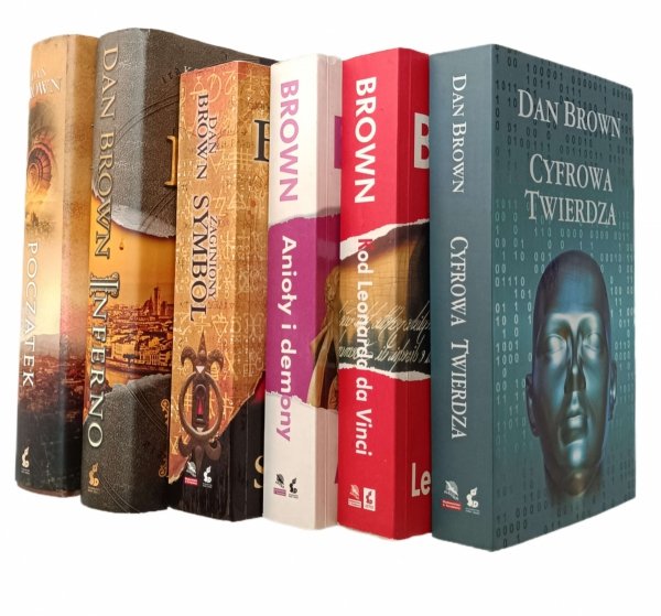Dan Brown x6 • Cykl Robert Langdon [komplet 5 tomów] + Cyfrowa twierdza - okładka