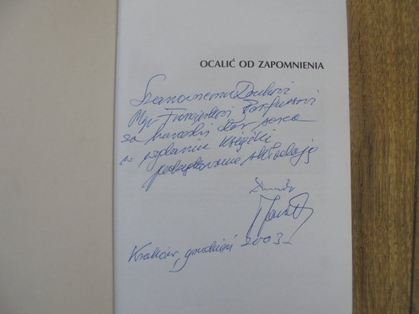 Tadeusz Gaweł, Ryszard Schumacher • Ocalić od zapomnienia. Ksiądz Marian Luzar i Jego harcerze [harcerstwo] [dedykacja autorska]