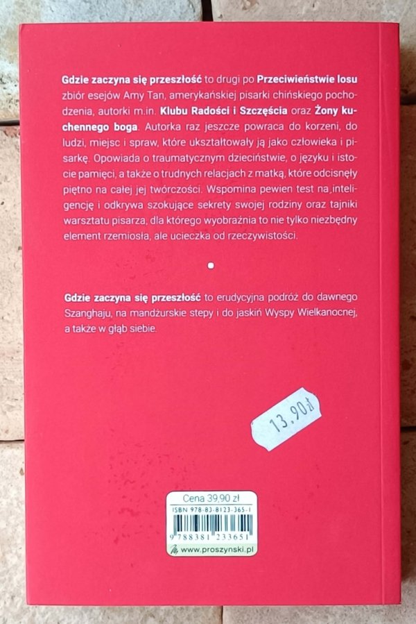 Amy Tan • Gdzie zaczyna się przeszłość - okładka