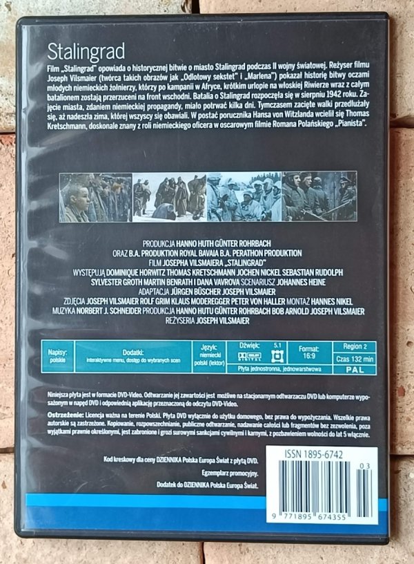 Joseph Vilsmaier •  Stalingrad • DVD - okładka