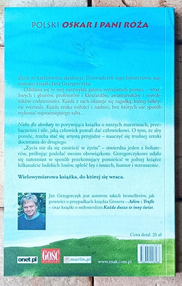 Jan Grzegorczyk • Niebo dla akrobaty  - okładka